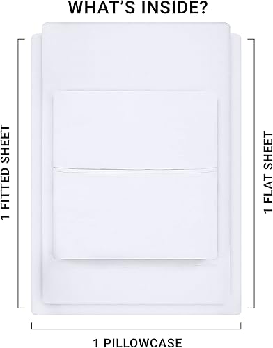 Miniatura 6 de Utopia Bedding - Juego de sábanas de 3 piezas para cama individual con protector de colchón acolchado (4 unidades)