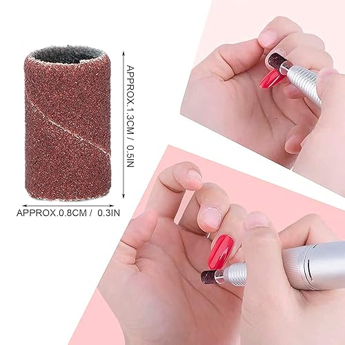 Miniatura 5 de 100 bandas de lijado de manicura, bandas de taladro de uñas, bandas de lijado de uñas, bandas circulares de lijado de uñas, lima de pulido de