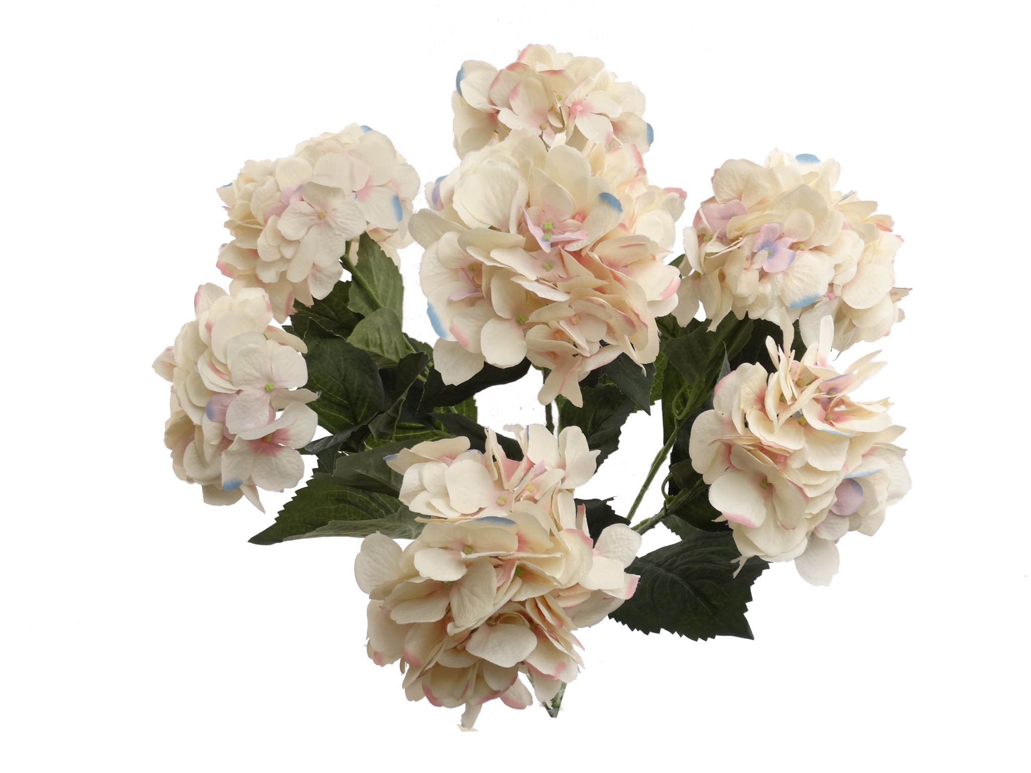 Larksilk Hydrangea Artificial Flowers - Faux Hydrangea Flowers - Home Decor, Easter Decorations, Spring Decor - Floral Centerpieces for Tables - 20" Floral Stems, Pink Blue, 6 Pieces