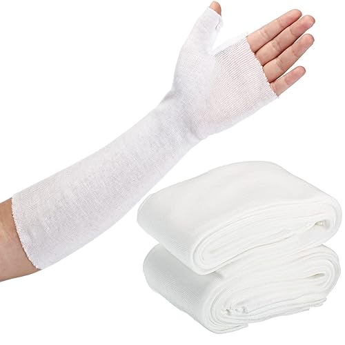 Nuanchu Tubo tubular de algodón para uso preenvolvente, brazo elástico fundido para brazo, muñeca, pulgar, Spica, Stockinette, tubo suave para