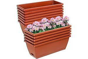 12 Rectangle Planter Boxes for Outdoor Garden