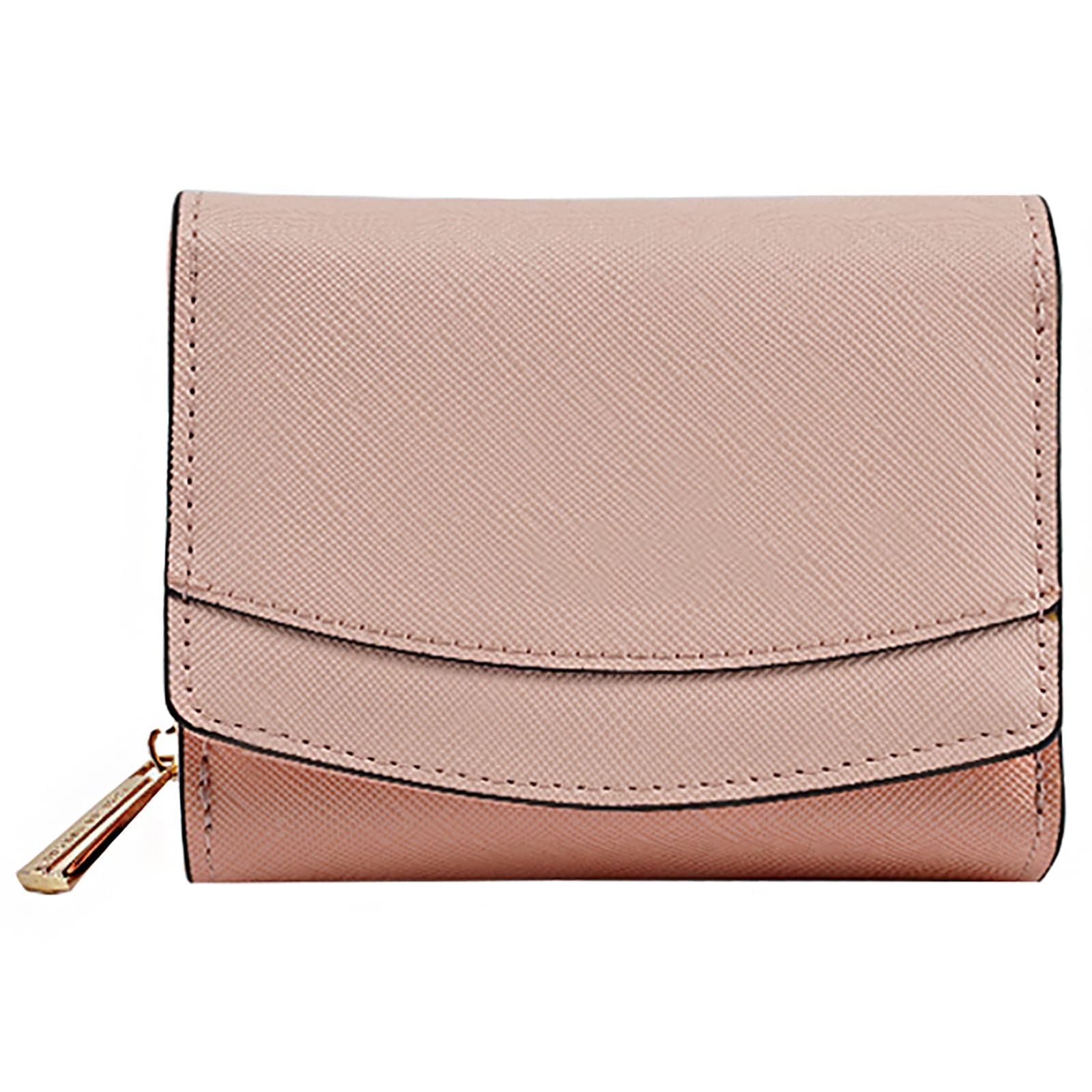 GenericLeather Women's Wallets,Short PU Leather Saffiano Pattern Ladies Coin Purse, Large Capacity and Multiple Card Slots Wallet