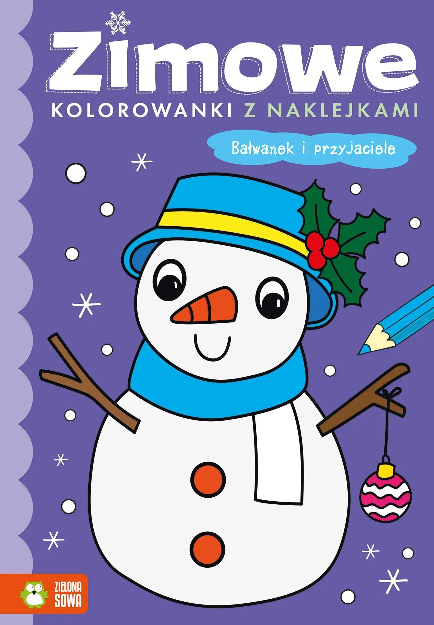 Zimowe kolorowanki z naklejkami Bałwanek i przyjaciele