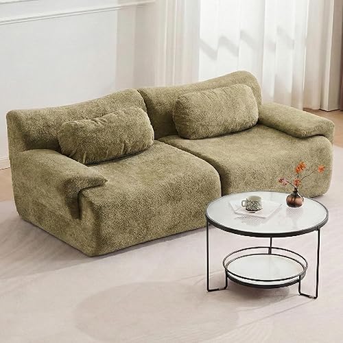 Miniatura 20 de Juego de sofás modulares sin hueso de 79.6 pulgadas para sala de estar, sofá modular en una caja, sofá moderno de espuma viscoelástica, sofás