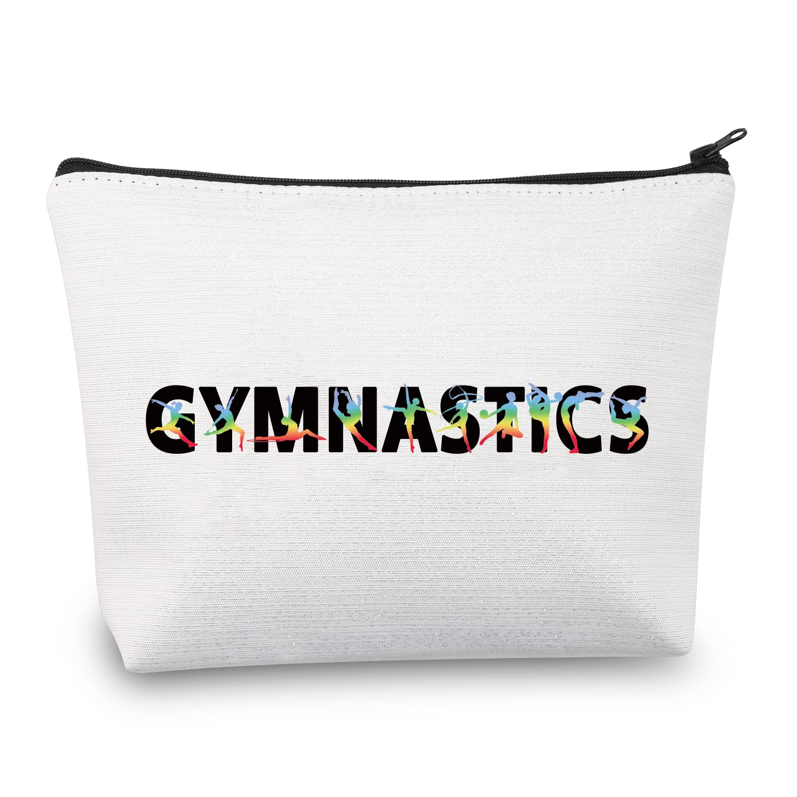 MBMSO Gymnastics Gifts for Girls Makeup Bag Gymnastics Cosmetic Bag Gymnastics Lover Gifts Gymnastics Coach Gift Gymnast Zipper Bag