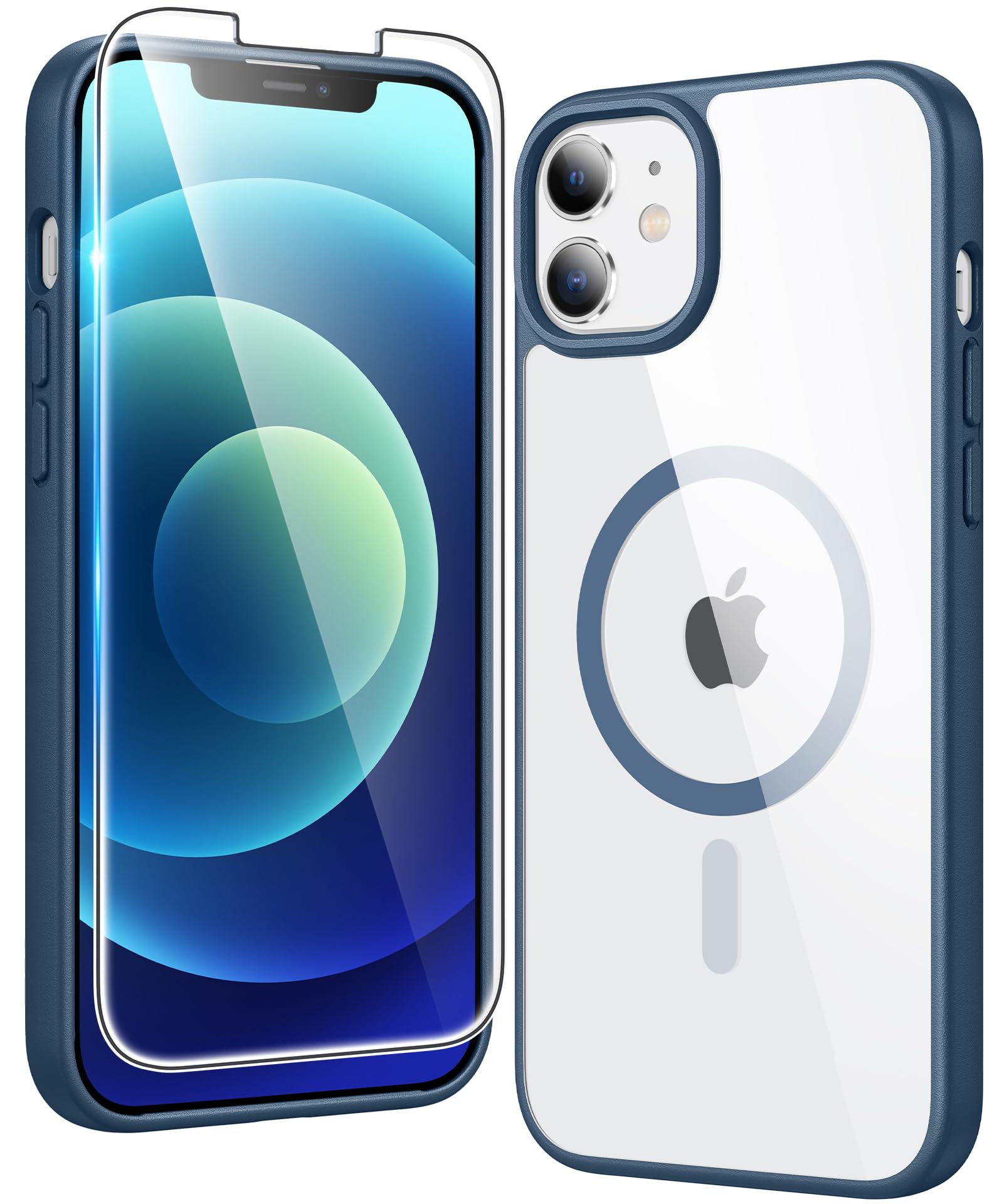 FNTCASE for iPhone 12 Case Clear iPhone 12 Pro Case Compatible with Magsafe
