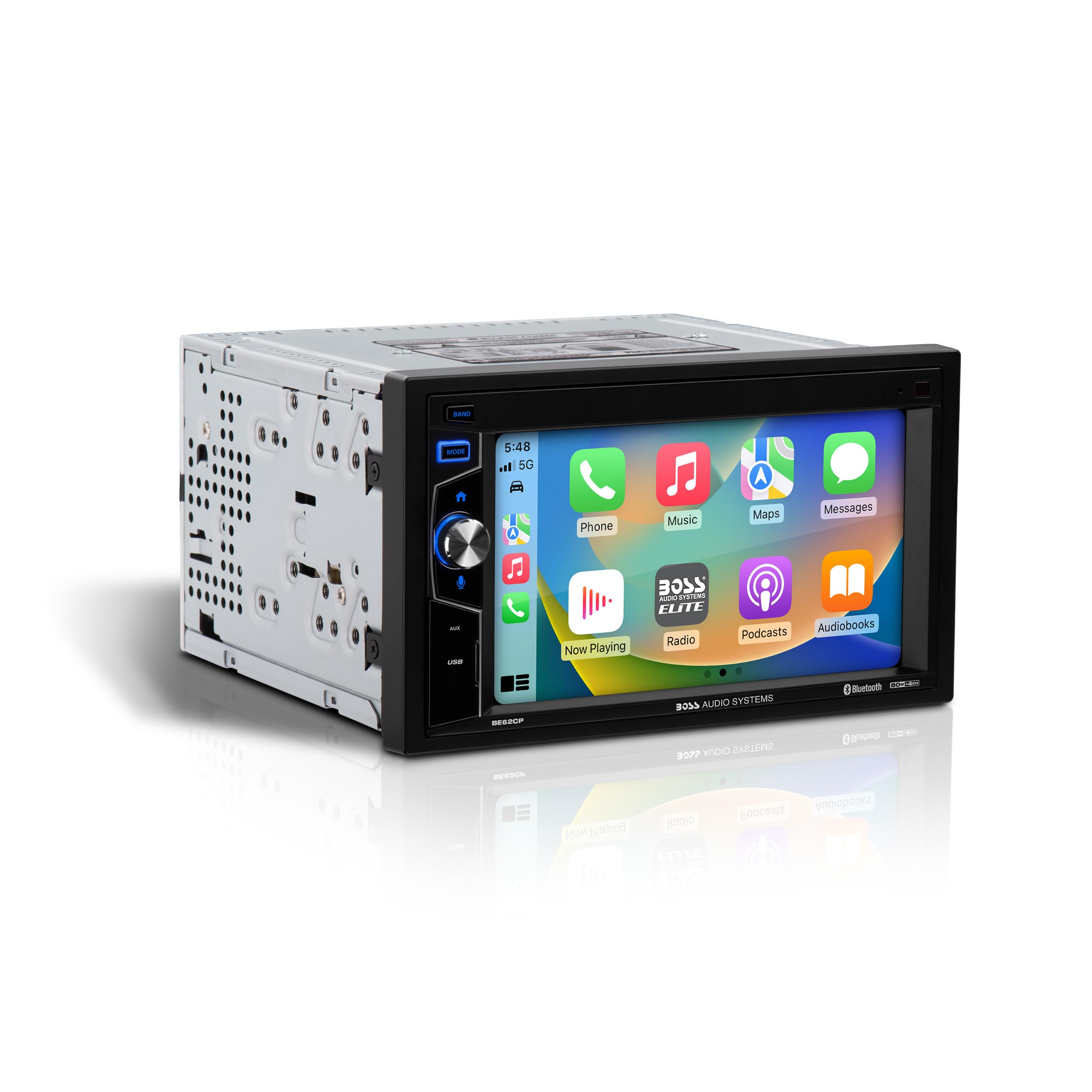BOSS Audio Systems Elite Series BE62CP Car Stereo - Apple CarPlay, Double Din, 6.2 Inch Touchscreen, Bluetooth, No CD DVD Player, AM/FM Radio Receiver