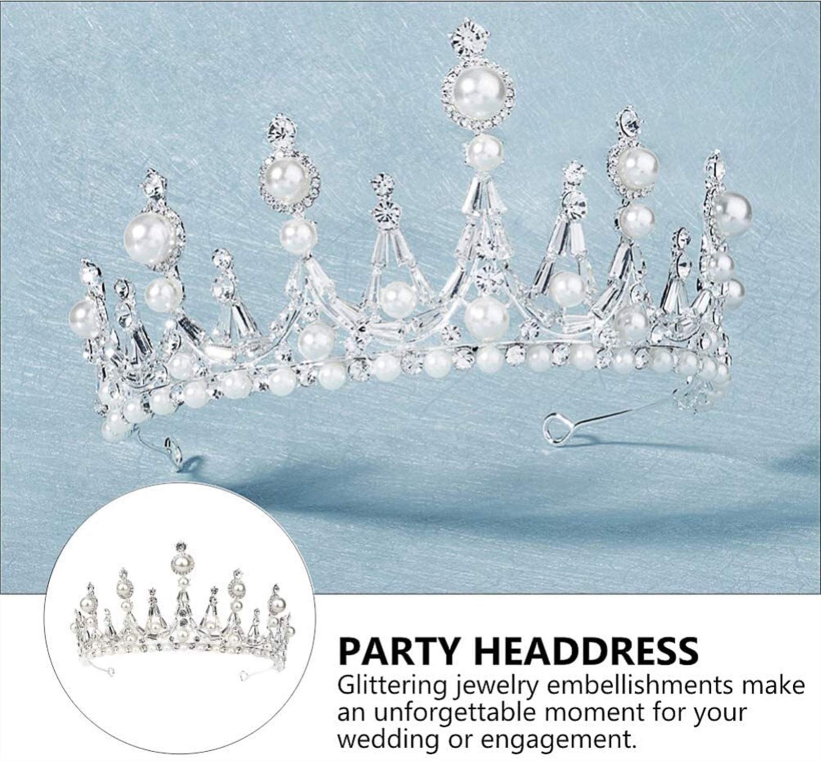 Korona ślubna perła diadem dla panny młodej opaska tiara księżniczki nakrycie głowy nakrycia głowy akcesoria do włosów dla panny młodej