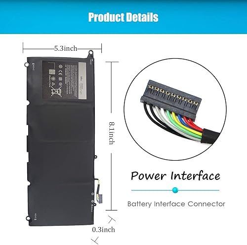 Miniatura 3 de Vinpera RNP72 TP1GT PW23Y - Batería para Dell XPS 13 9360 13-9360-D1505G 13-9360-D1505 13-9360-D1605G 13-9360-D1605T 13-9360-D1609G 13-9360-D1609