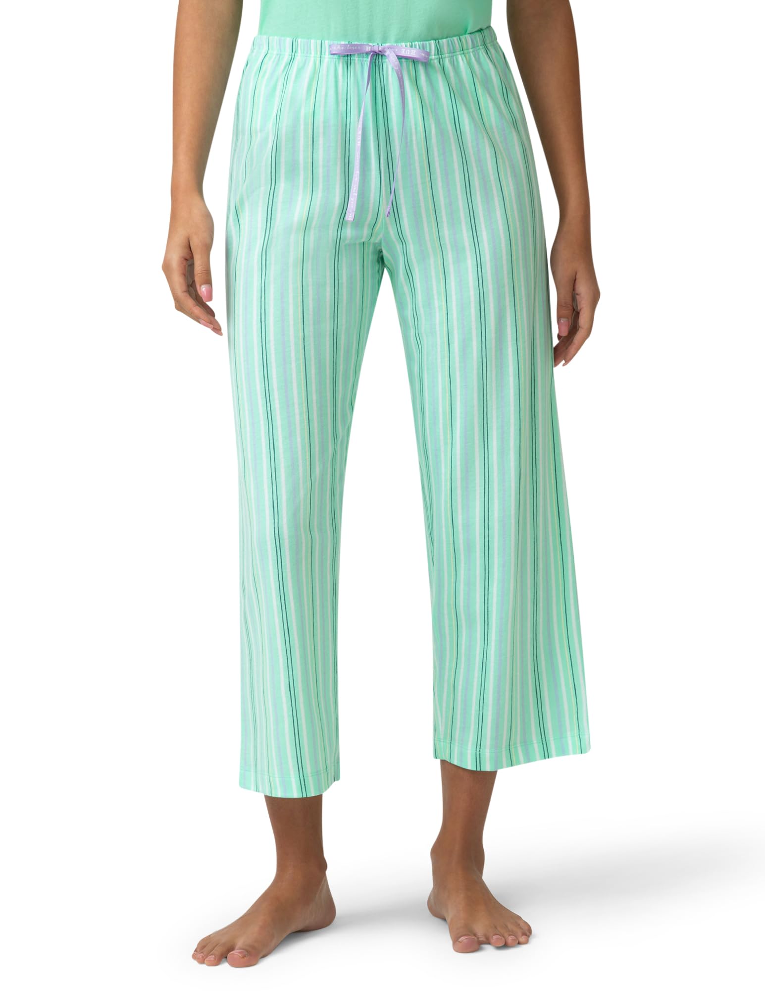 HUE Women's Summer Vacation Pajama Separates, Soft, Whimsical Print Pjs with Tropical Beach Themes, Flip Flops, Cocktails