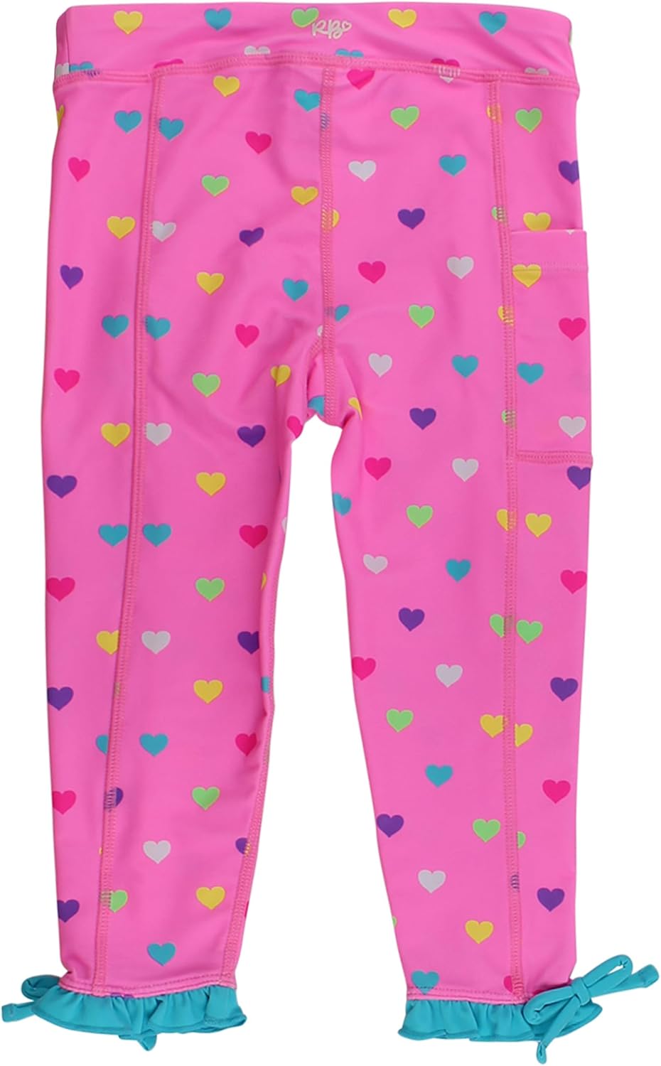 RuffleButts Girls UPF50+ Athletic Active Pocket Ruffle Legging