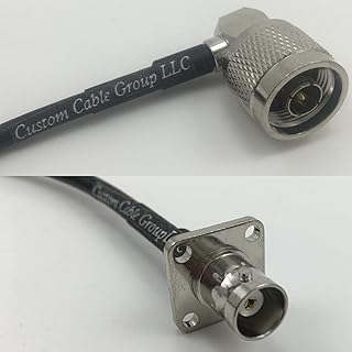 3 feet RG400 Low Loss N MALE ANGLE to BNC Flange Female Pigtail Jumper RF coaxial cable 50ohm Quick USA Shipping