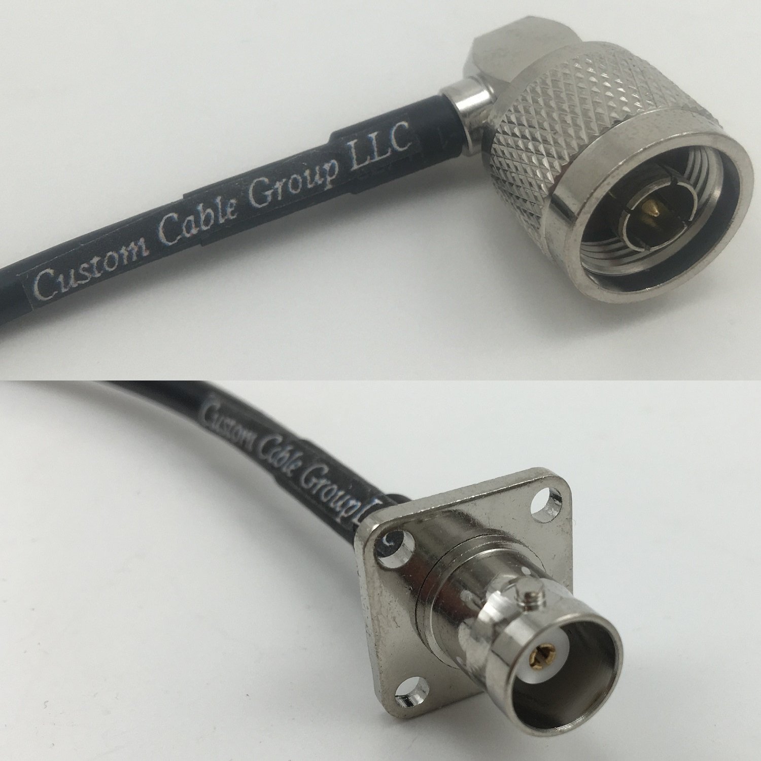 3 feet RG188 N MALE ANGLE to BNC Flange Female Pigtail Jumper RF coaxial cable 50ohm Quick USA Shipping