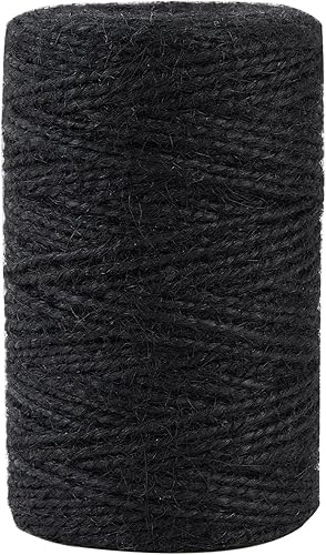 Cordel de yute natural negro de 0.118 in y 328 pies, para regalo de manualidades, proyectos de manualidades, envoltura, agrupaciĂłn, embalaje, cordel Cordel de yute natural negro de 0.118 in y 328 pies, para regalo de manualidades, proyectos de manualidades, envoltura, agrupaciĂłn, embalaje, cordel