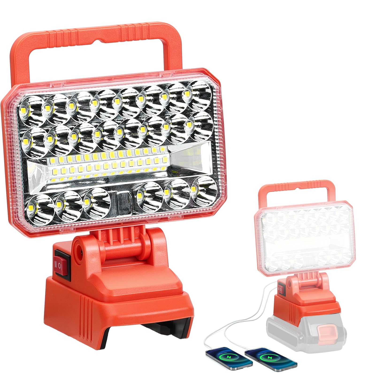 2000LM Cordless LED Work Light for Black&Decker 20V Battery, Portable Handheld Flashlight…