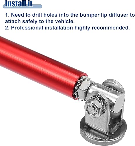 Miniatura 5 de ACROPIX Barras de soporte universales ajustables de aleación de aluminio de 3 a 5 pulgadas, 2.953 in, color rojo, paquete de 2