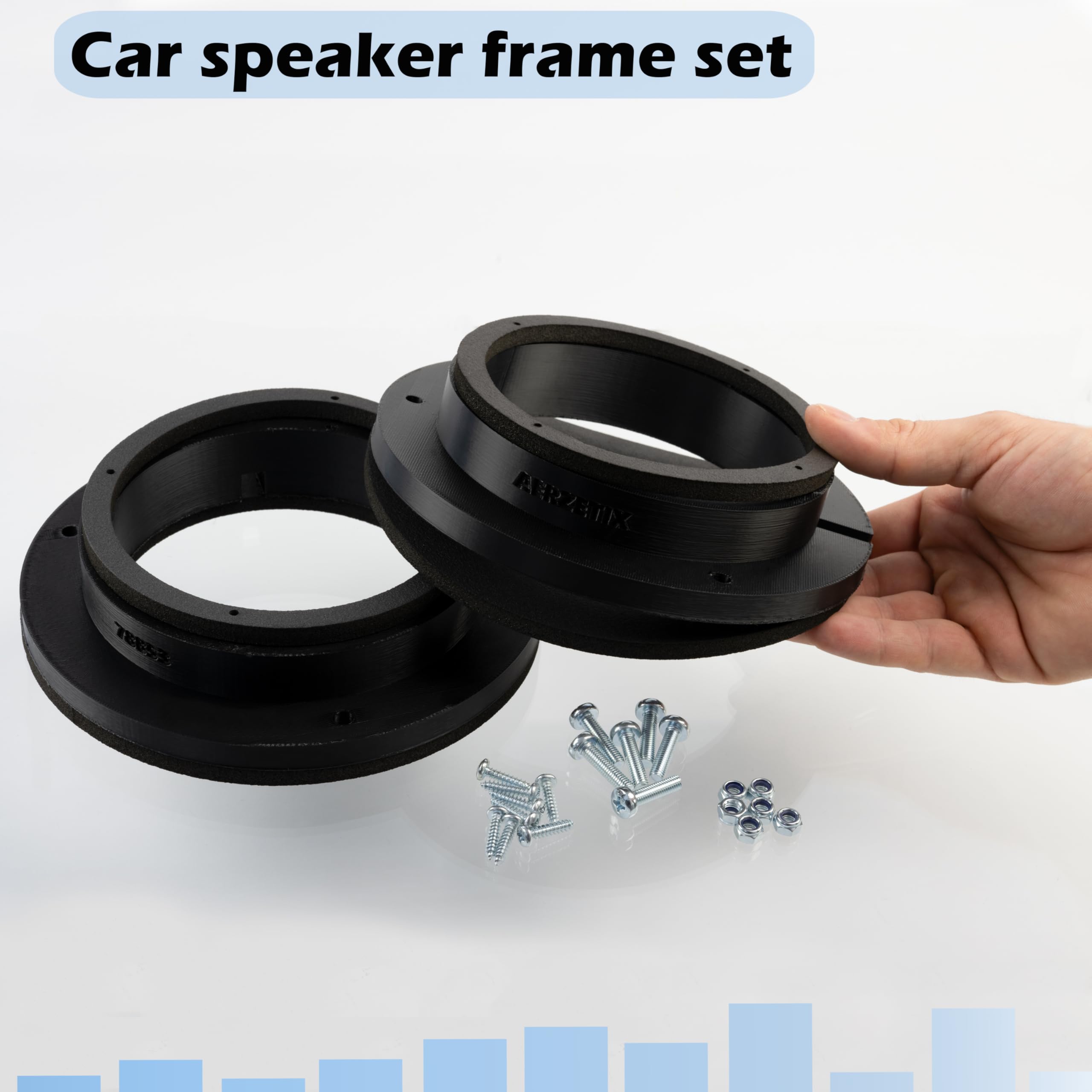 Aerzetix Kit di 2 adattatori per altoparlanti Ø100 mm compatibile con Mercedes A-class W169