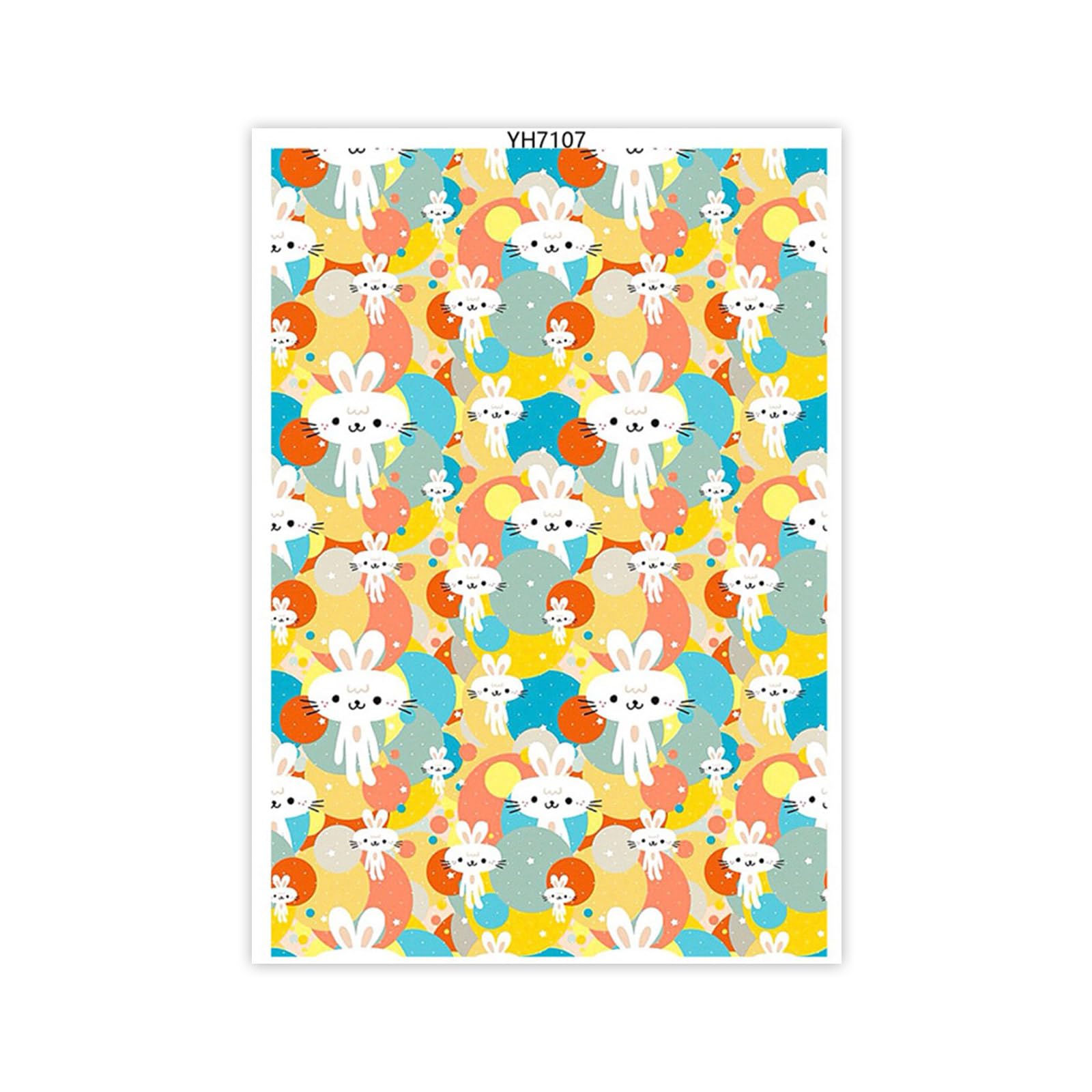 Tsophreniq Easters Colored Eggs Transfer Paper Water Soluble Clay Decal for Earrings Jewelry Making
