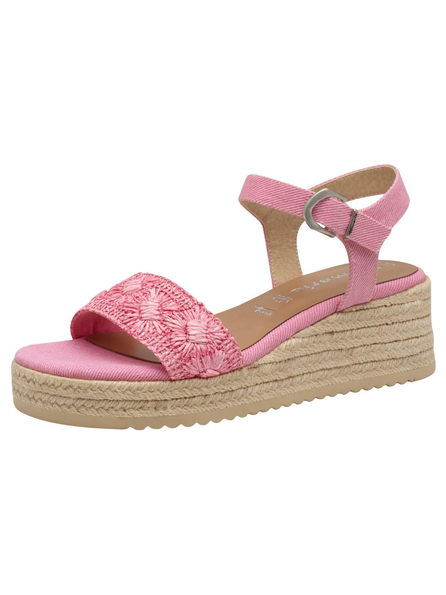 Tamaris Women's Wedge Heel Sandals, candy, 8 UK