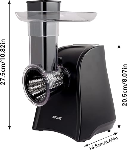 Miniatura 13 de Máquina ralladora de queso One-Touch Control - Trituradora eléctrica para verduras, frutas, papas - Ensaladera con 5 accesorios gratis, verde