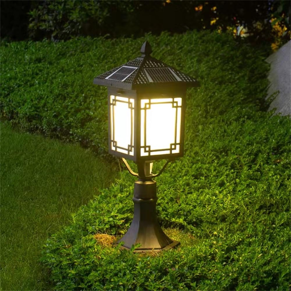 Współczesna zewnętrzna solarna lampa trawnikowa, wodoodporna, willa, ogród, dziedziniec, dzielnica, dzielnica mieszkalna, lampa trawnikowa, styl 9 wys. 55 cm, solarna 1 szt