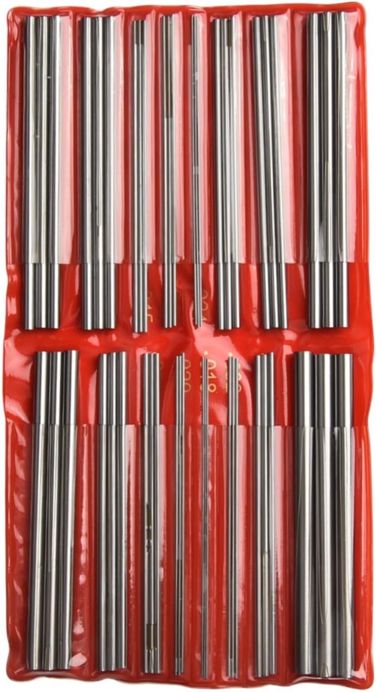 48-Piece Stainless Steel Thread Measuring Wire Set for External Thread Pitch Measurement — For Imperial (3–48 TPI) and Metric (0.–6 mm) 60-Degree Thread Gauge,