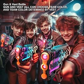 Laser Tag Set of 4, Lazer Tag Game for Kids Indoor & Outdoor Play, Gift Ideas for Kids Teens and Adults, Cool Toys for Teenage Ages 8 9 10 11 12+Year Old Boy & Girls