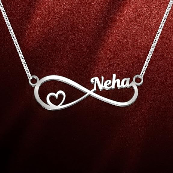 Silver Polish Love Pendant Necklace 