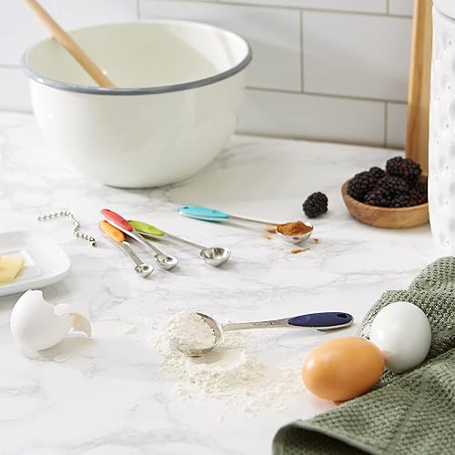 Miniatura 5 de RSVP International Endurance Kitchen Collection - Herramientas de medición, aptas para lavavajillas, asas de colores, 5 piezas, acero inoxidable