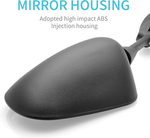 Miniatura 3 de MZS Espejos de motocicleta de carreras, carenado, accesorios para retrovisores laterales, color negro, compatible con ZX6R 636 ZX-6R ZX6RR 2005-2008