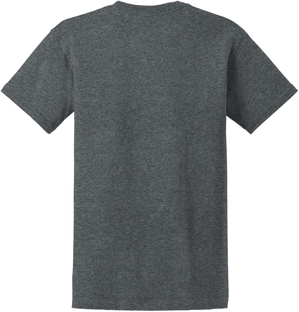 Salty Joe's Where Fish Go to Die Logo Cotton T-Shirts Regular Big and Tall 4X-Large Dark Heather - Black Logo (50/50 Cotton/Poly )