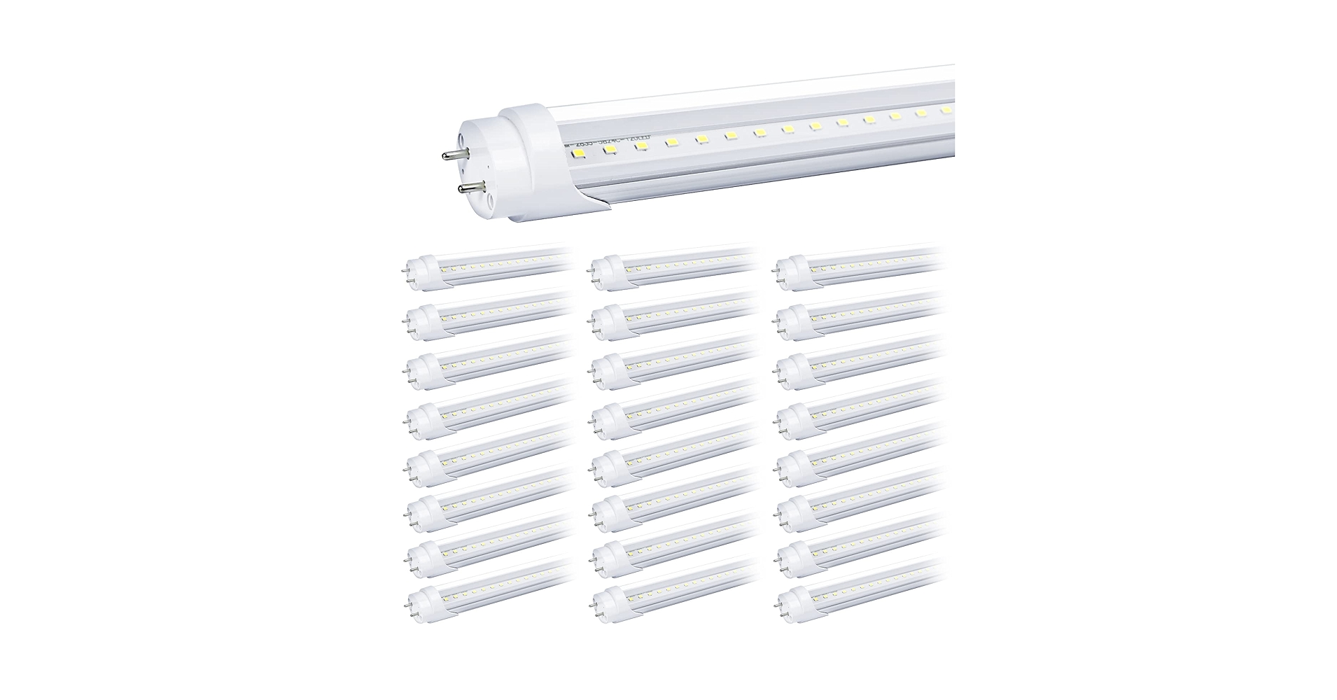Ghiuop 25-Pack T8 LED Bulbs 4 Foot Tube Light, 4ft LED Shop