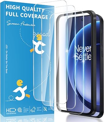 3 Pack for OnePlus 15 Screen Protector, Easy to Install Tool, Fingerprint Support, Bubble-Free, Case Friendly, 9H Hardness Clear Glass Screen Protector for OnePlus 15