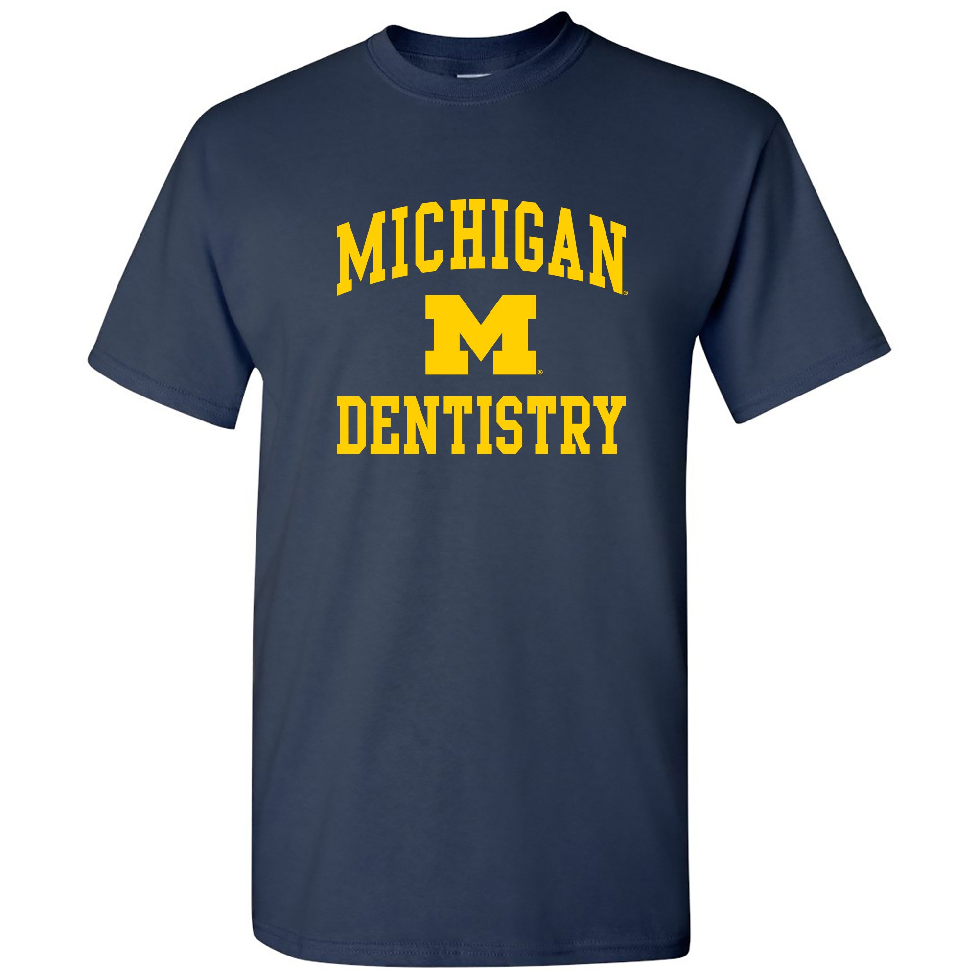 Michigan Wolverines Arch Logo Departments, College T Shirt, Team Color