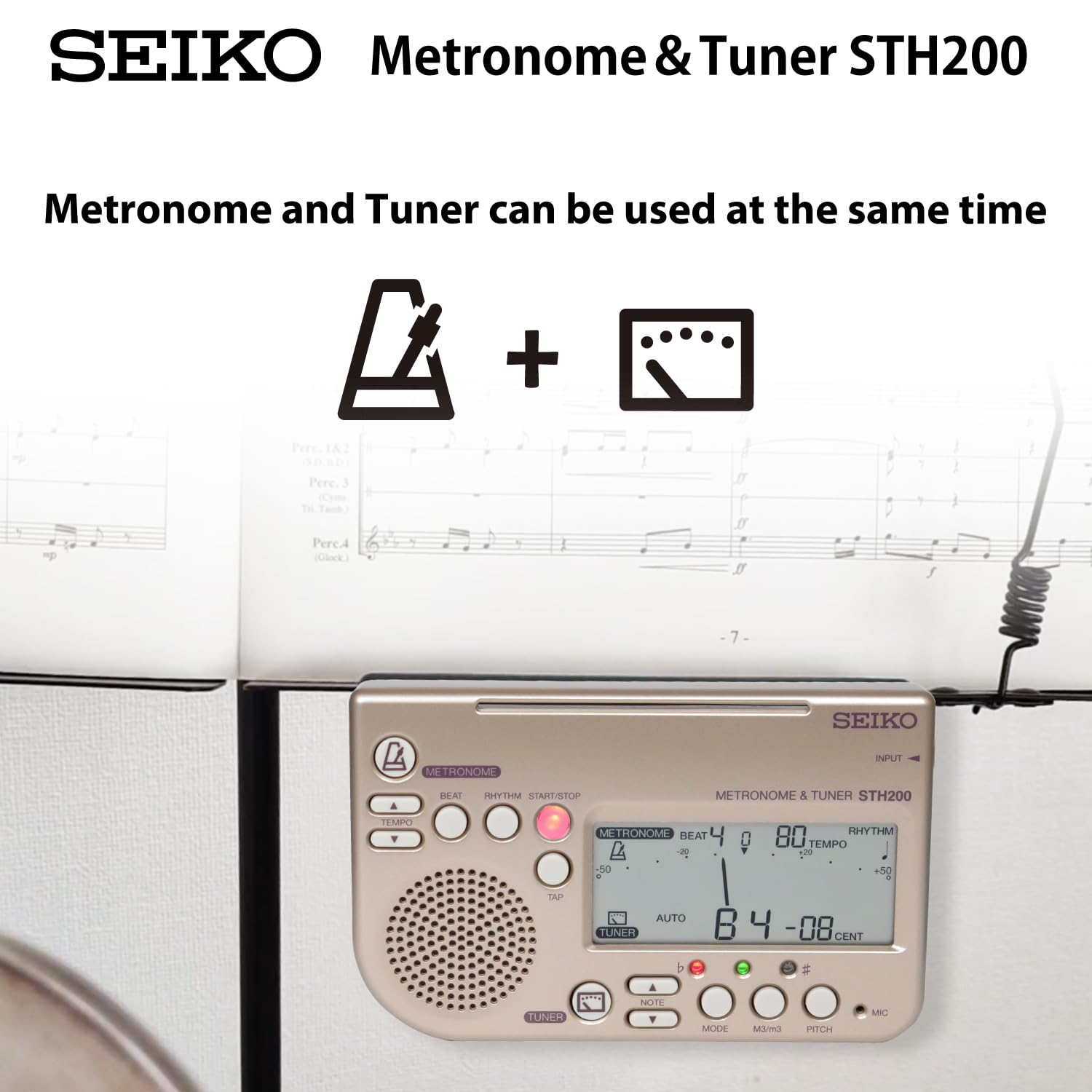 SEIKO セイコー メトロノーム&チューナー ゴールド STH200K mxn26g8 Amazon | SEIKO セイコー メトロノーム&チューナー ゴールド STH200K