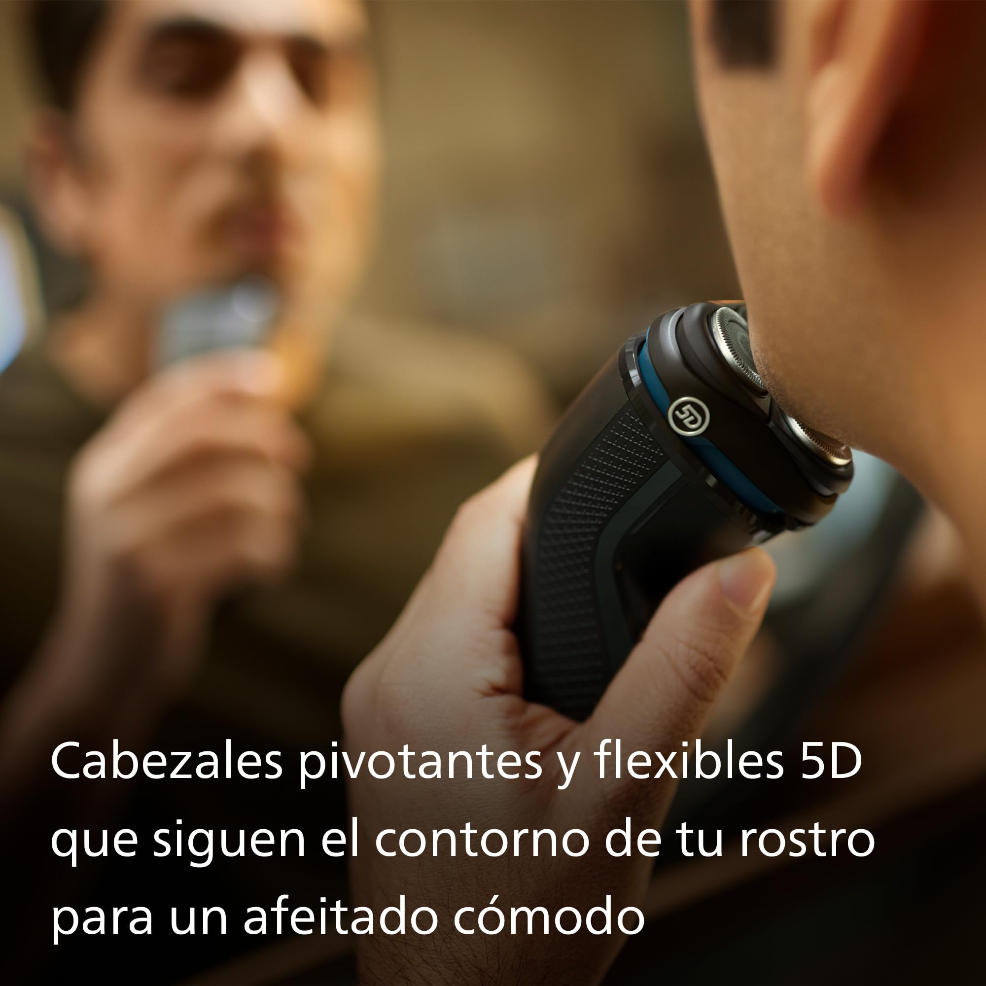 Philips Serie 3000 Afeitadora Eléctrica Hombre, Máquina de Afeitar Barba con Cortapatillas, 27 cuchillas, Cuida la piel, 60min de uso, En Seco y Húmedo, Recargable, S3145/00, Luna
