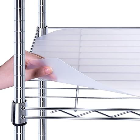 48" Wide Shelving Unit with Heavy-Duty, Waterproof Shelf Liner Protectors