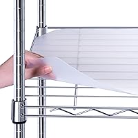 BRIAN & DANY Heavy Duty Wire Shelf Liners 14x36 Inch, Waterproof Non-Adhesive Mats for Wire Shelving, Set of 5 Transparent Protectors