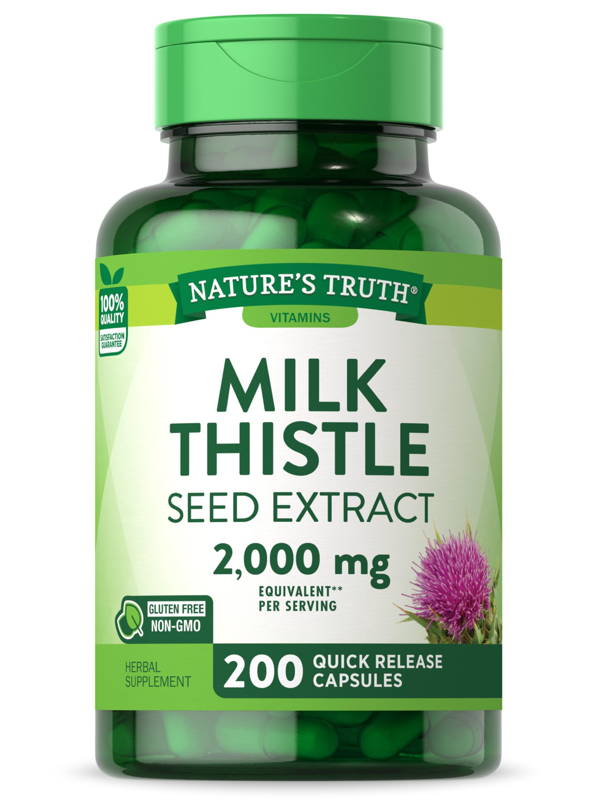 Nature's Truth Milk Thistle Supplement | 200 Capsules