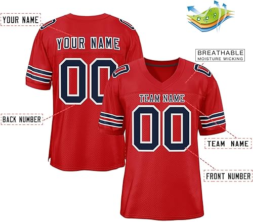 Miniatura 2 de Camiseta de fútbol personalizada cosidoimpreso con nombre y número del equipo para hombres, mujeres y jóvenes