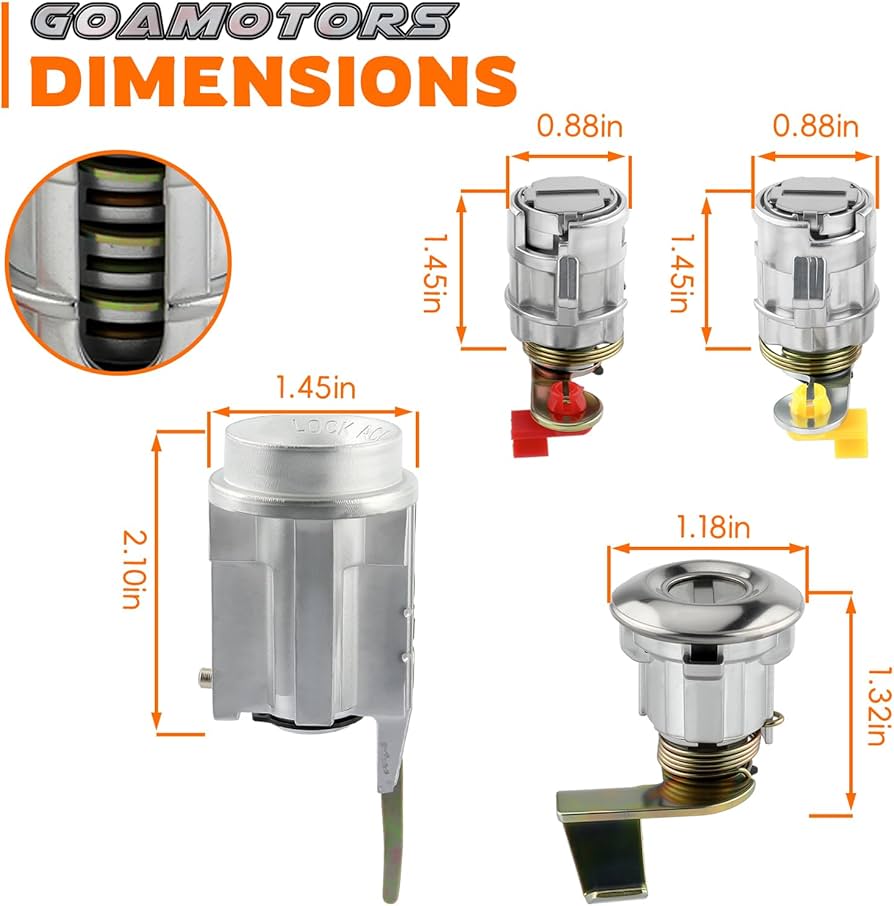 Amazon.com: GoaMotors 4PCS 69005-35130 Ignition Switch w/Door Lock