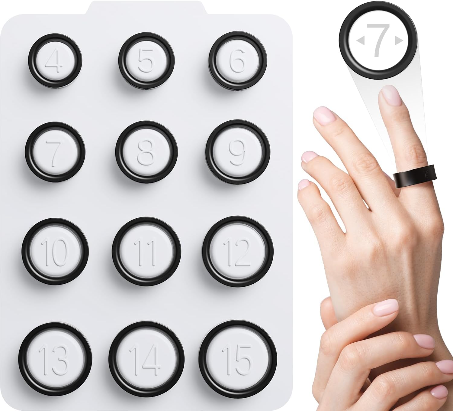 Ring 4 Sizing Kit, Compatible with Ou-ra Ring4, Professional Finger Measuring Tool, Smart Ring Find Your Before You Buy 