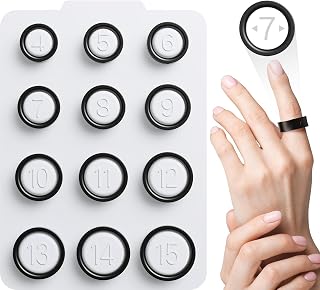 Ring 4 Sizing Kit, Compatible with Ou-ra Ring4, Professional Finger Measuring Tool, Smart Ring Find Your Before You Buy Ring, Size 4 to 15 - Black