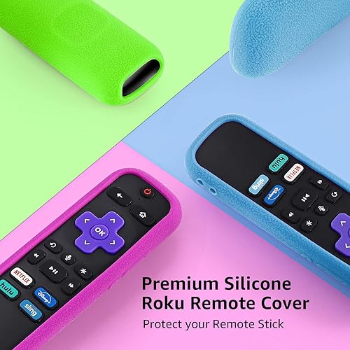 Miniatura 3 de JANSAMN Roku - Funda para control remoto Roku, funda para control remoto de voz Roku, funda de silicona para Roku Streaming Stick, funda protectora