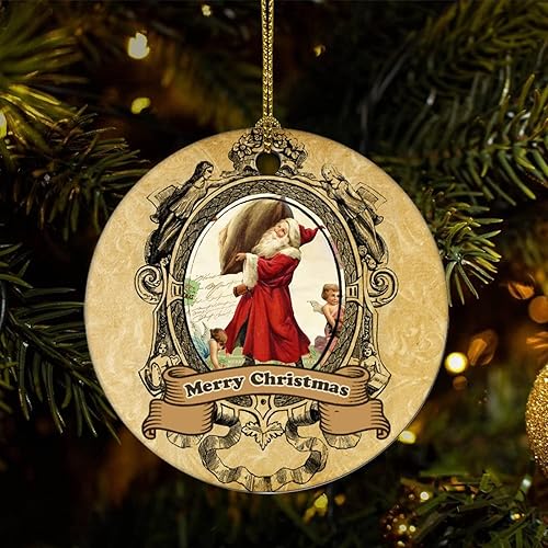 Cheyan Divertido adorno de porcelana de Navidad con temática de Navidad, decoración del hogar, colgantes de Navidad, árbol de Navidad, adorno