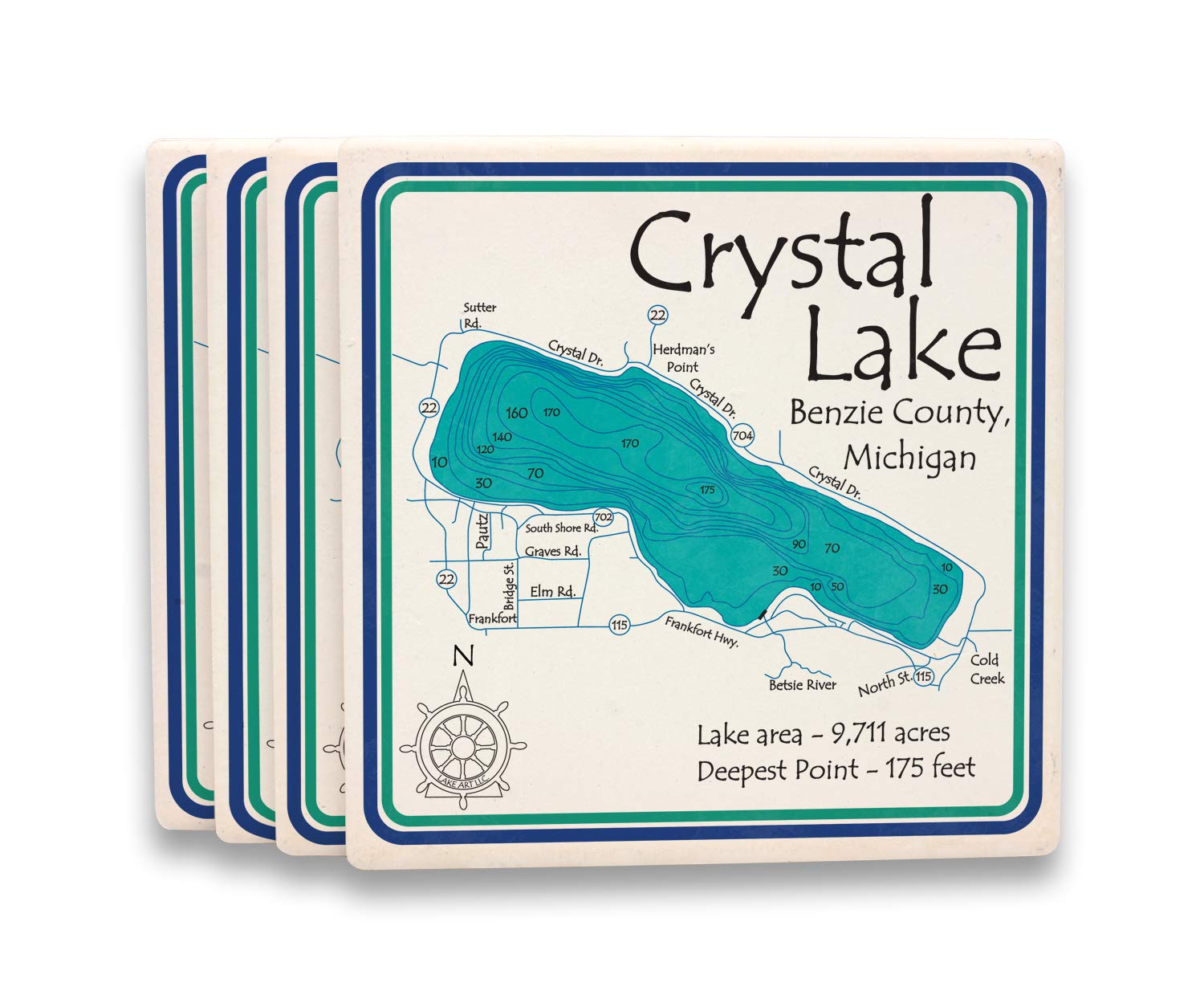 Buy Mckenzie in WASH/BURN, WI (1492 LA) Square Coasters 4.25 x 4.25