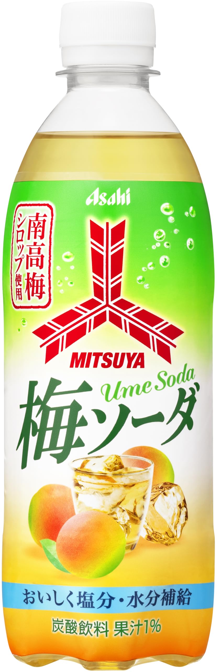 Amazon.co.jp: 三ツ矢 梅ソーダ 500ml×24本 [サイダー][アサヒ飲料