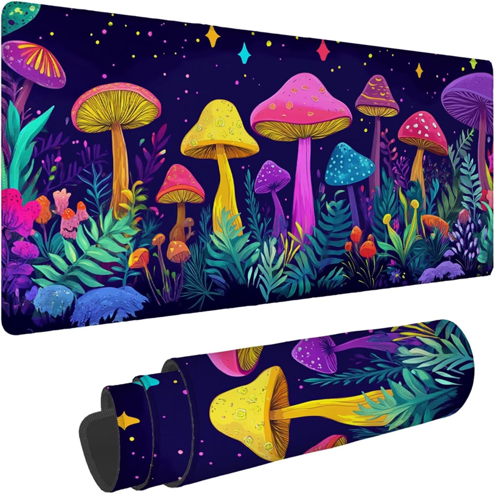 Gamingowa podkładka pod mysz 1200 x 600 x 3 mm, XXL, wodoszczelna, odporna na ścieranie, z przyszytymi krawędziami, niebieska, podkładka na biurko, poprawia prędkość i precyzję, do komputera, laptopa