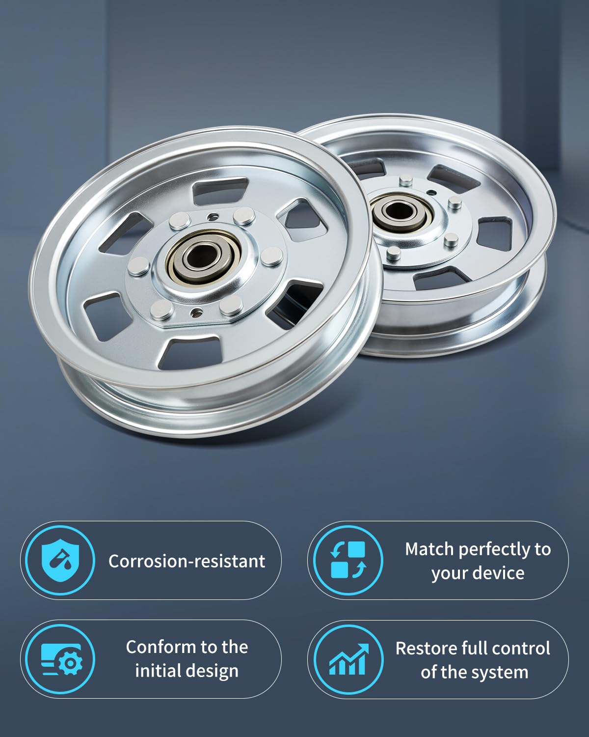 Lawn Mower Idler Pulley 033-2000-00 033-7201-00 033-7201-25 033-8000-00, Fit for Bad Boy MZ ZT Outlaw Series 48" 50" 54" 60" 61" 72" Decks