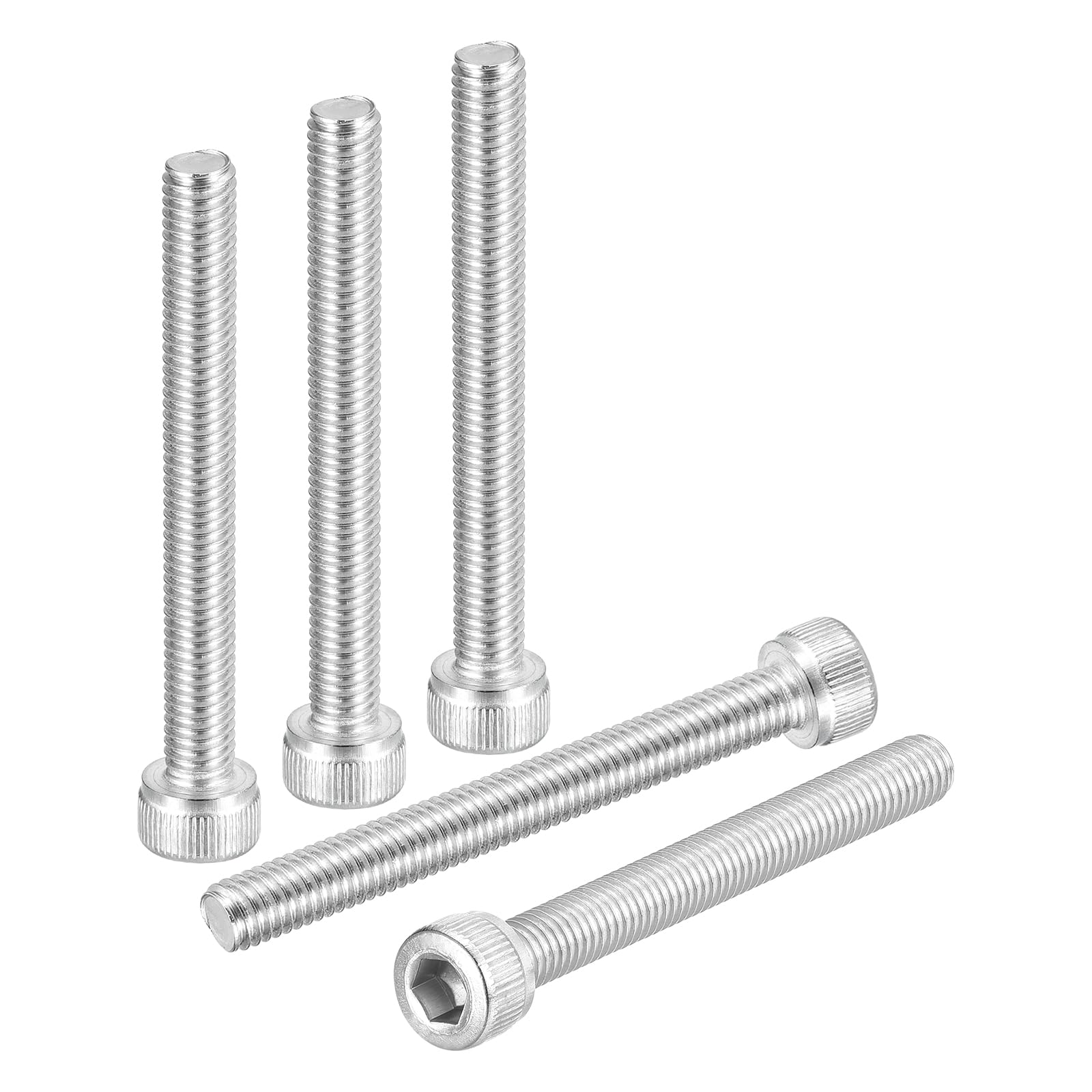DTGN M5-0.8x50 Socket Head Cap Screws Bolts - 25Pack - Good for Road Bicycle, Mountain Bike, Auto, Motorcycle - 316 Stainless Steel Hex Head Metric Screws - Silver โ image 1